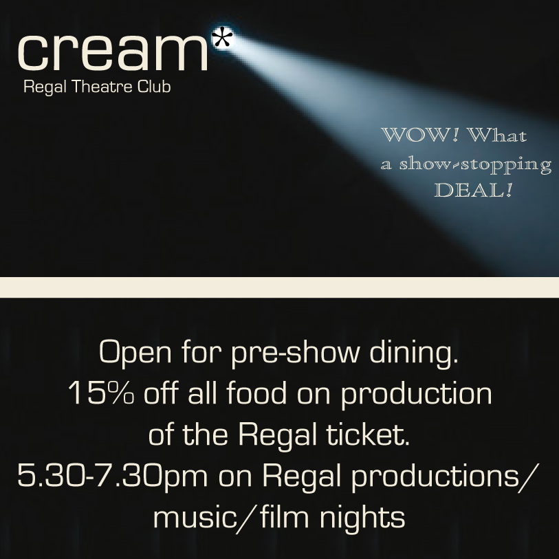 <strong>Matching promotional materials for Cream Theatre Club</strong><br>'You were extremely efficient in responding to my requests. I prefer to work by email and you appreciated this and responded accordingly. I would class efficiency and organisation as one of the strong points of this business. Kate Kravis, Cream